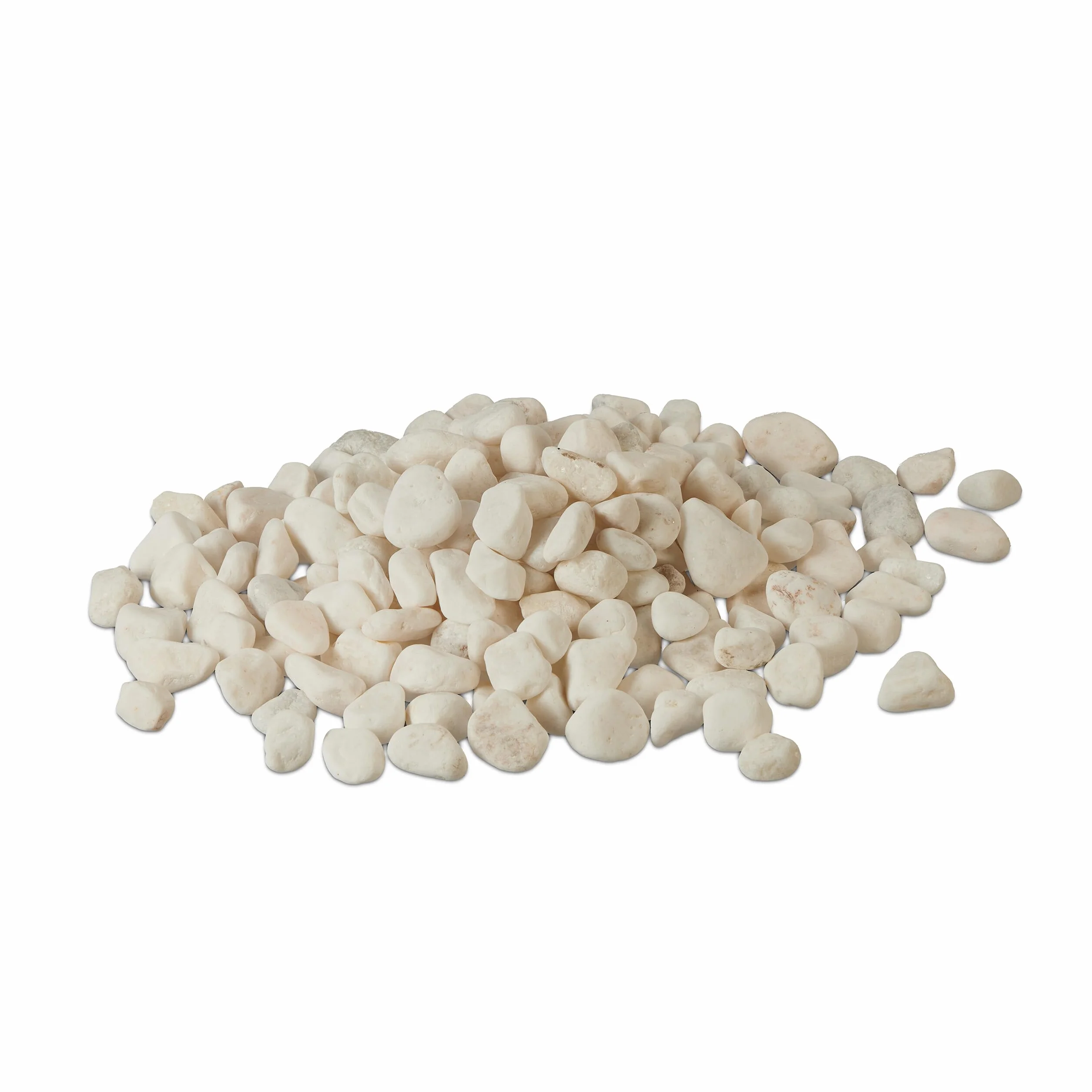 Relaxdays Graviers décoratifs pour Le Jardin, 5 kg, 15-25 mm, en marbre, Parterre, Pot de Fleurs, Tombe, Blanc