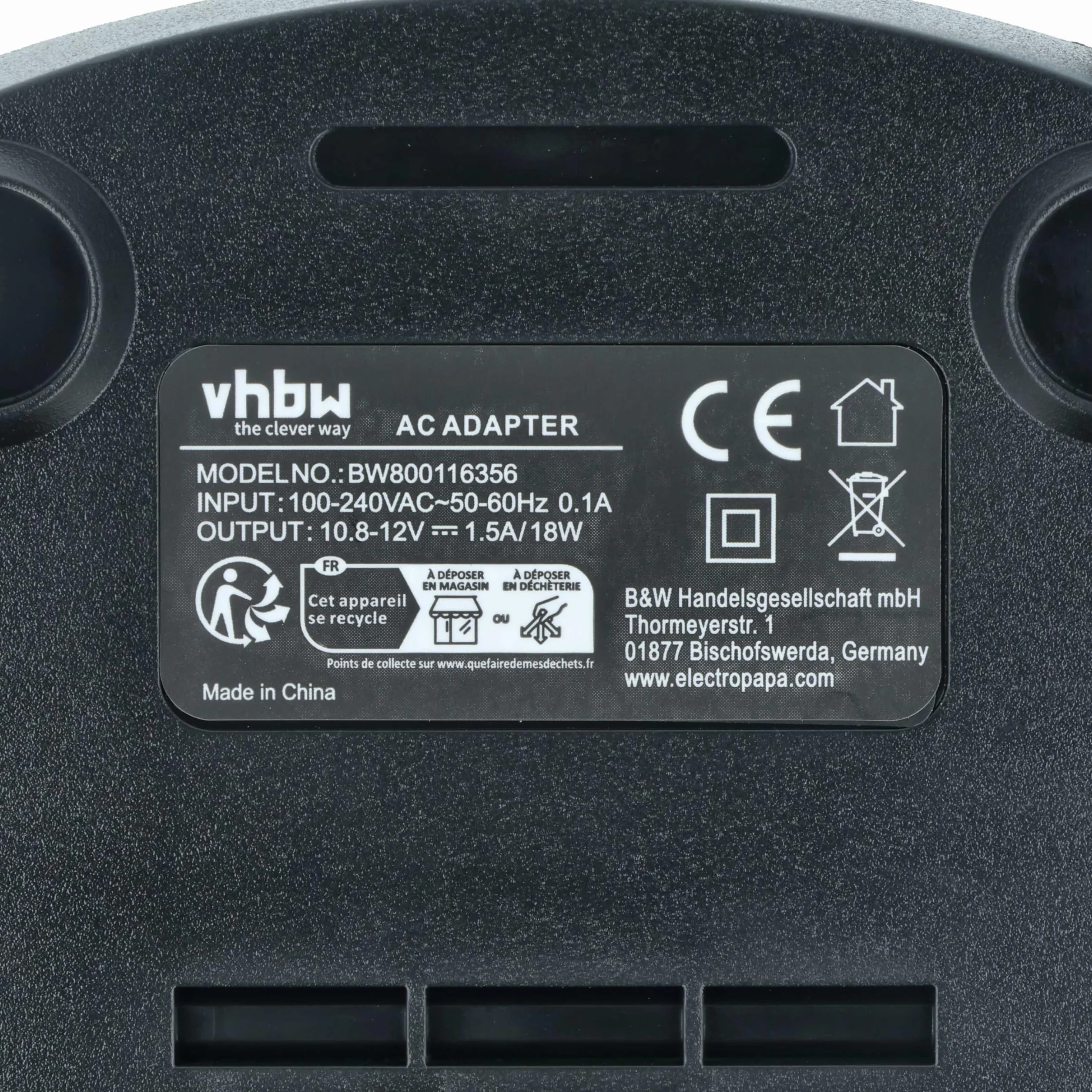 vhbw Chargeur Compatible avec Berner BACP 10.8, BTI 10.8 Batteries d'outils - Type 2