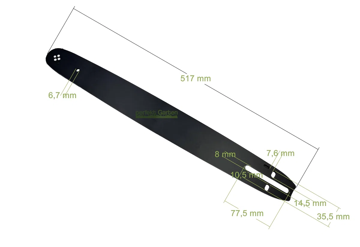 45cm 1,5 0,325" 72 TG Barre de guidage de tronçonneuse + 4 chaînes compatibles avec Parkside PBKS53A1, PBKS53A2, BKS53B3