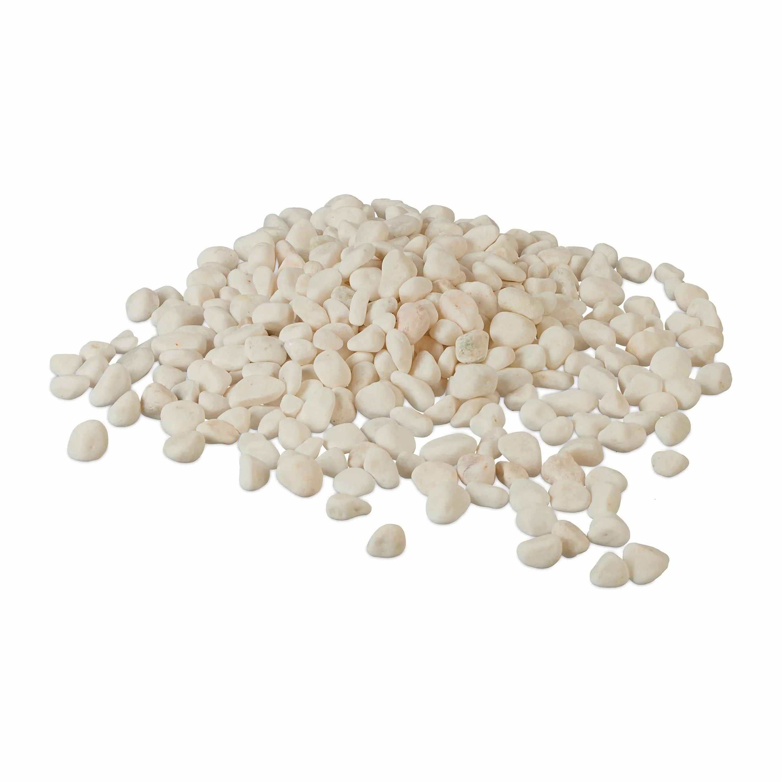 Relaxdays Gravier de marbre - 10 kg - Pierres décoratives de 5 à 15 mm - Galets de Jardin - Galets de Jardin - pour parterres de Fleurs - Gravier décoratif - Blanc