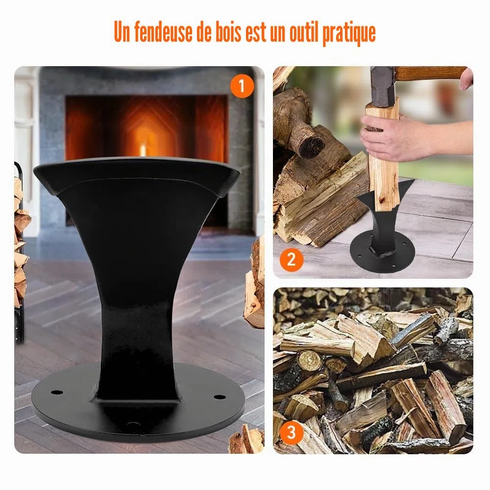 Fendeur de Bois de Chauffage,Fendeur Rapide de Bûches,Fendeuse Bois Manuelle,Heavy Duty Fendeuse à Bois,Coin de Fendeur de Bois,Fendeur de Bois de Chauffage en Acier,pour Petit Poêle à Bois
