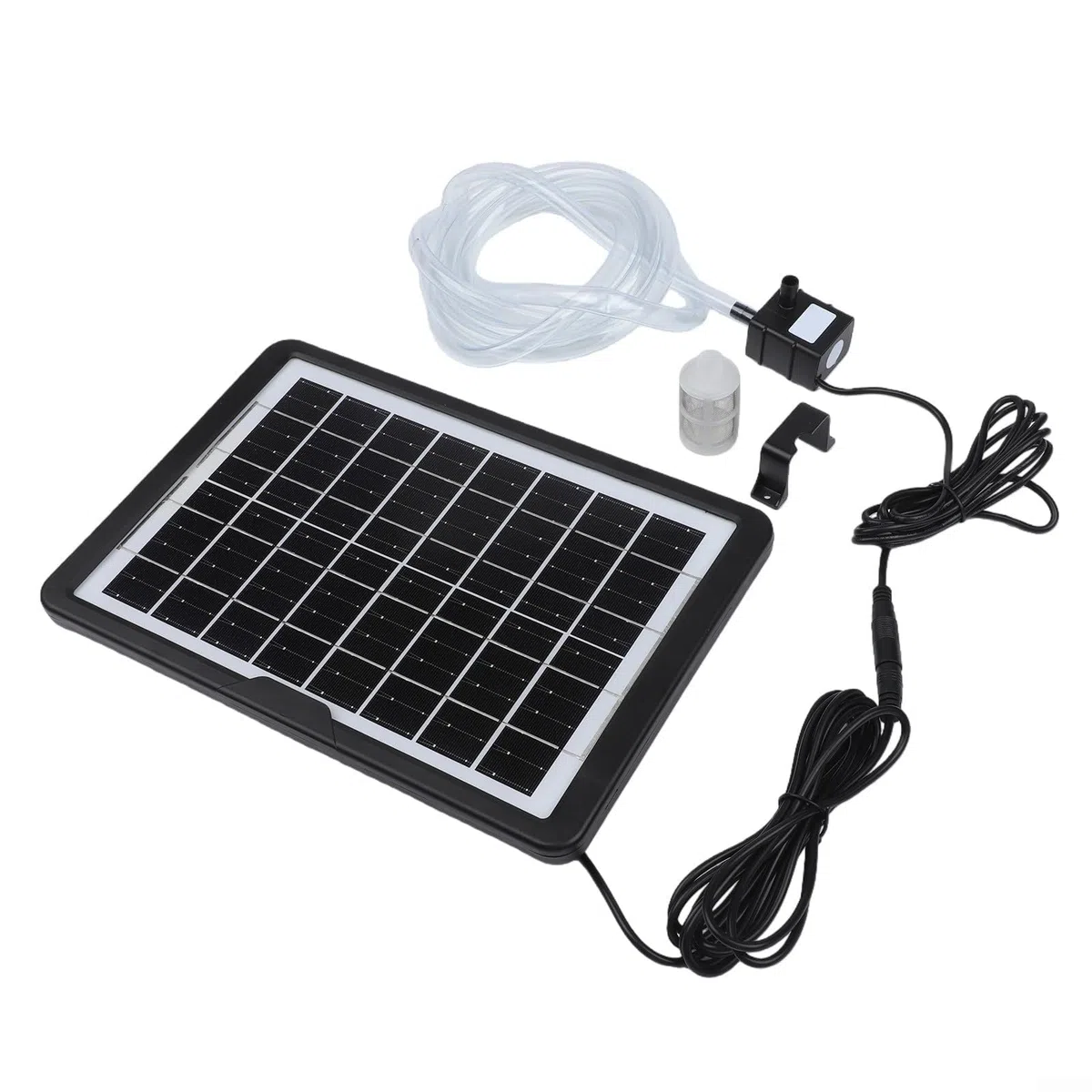 Pompe solaire submersible 6 W 9 V pour aquarium, bassin, fontaine de jardin avec double sortie pour une sortie d'air équilibrée