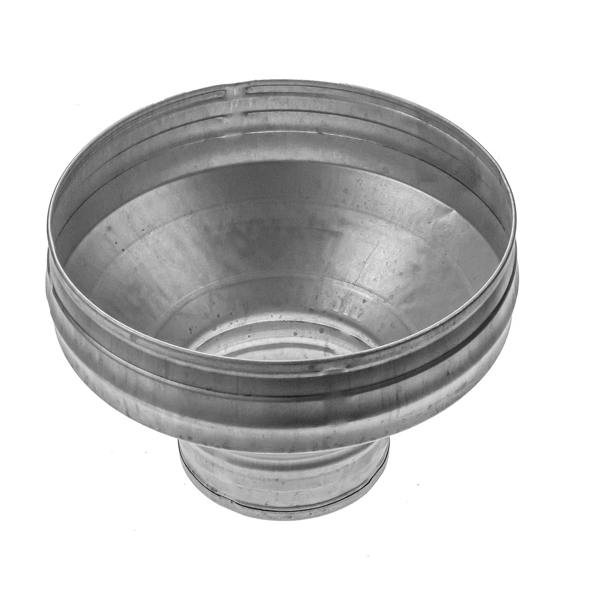 Réducteur de conduit de 160 à 80 mm avec joint en caoutchouc - Réducteur de conduit rond en acier galvanisé (drain, évacuation et ventilation)