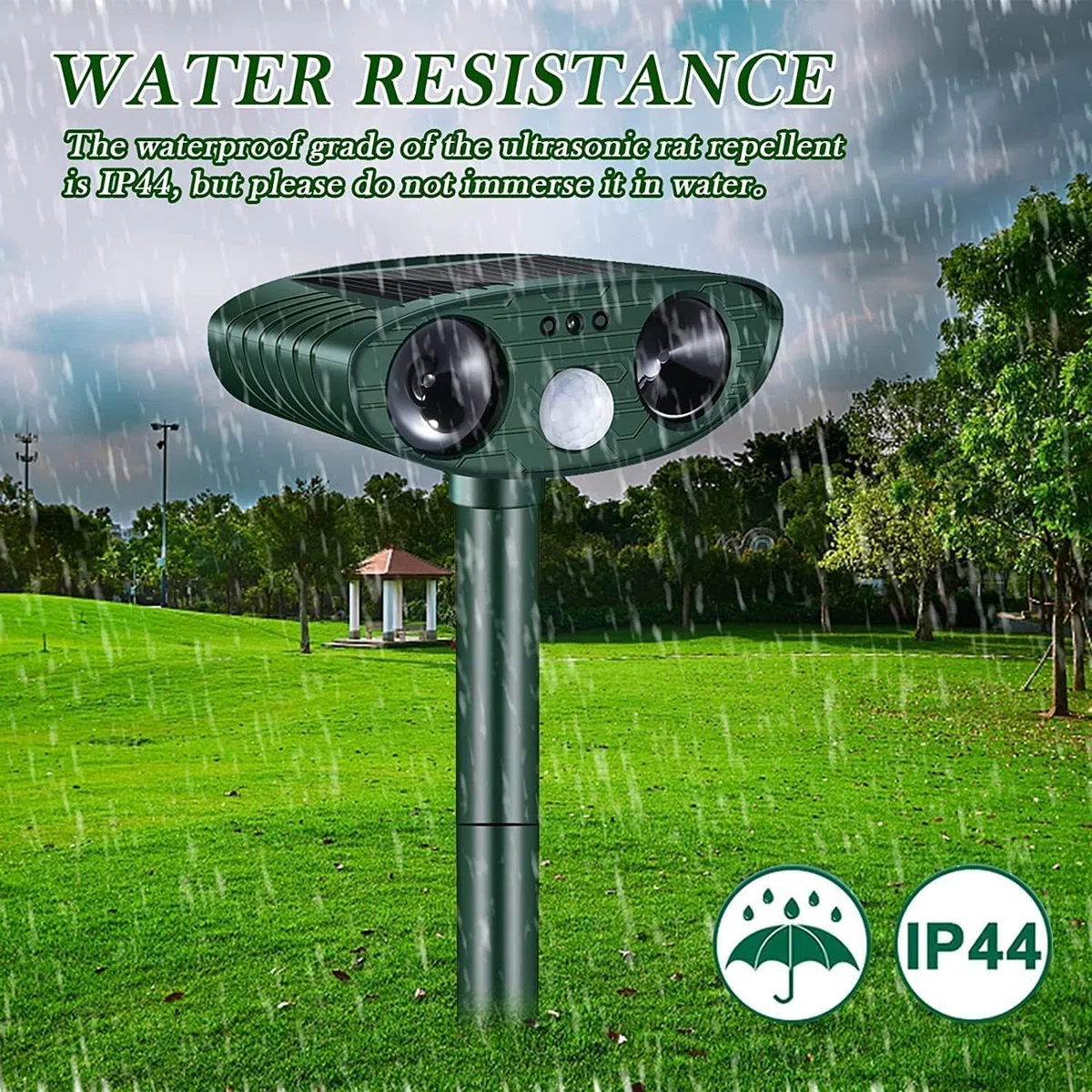 Répulsif Chat Ultrason, Répulsif Chat Exterieur, Répulsif pour Chats Solaire, répulsif à ultrasons avec Détecteur de Mouvement pour Anti Chats Chiens Souris Ratons Renards Oiseaux Rats