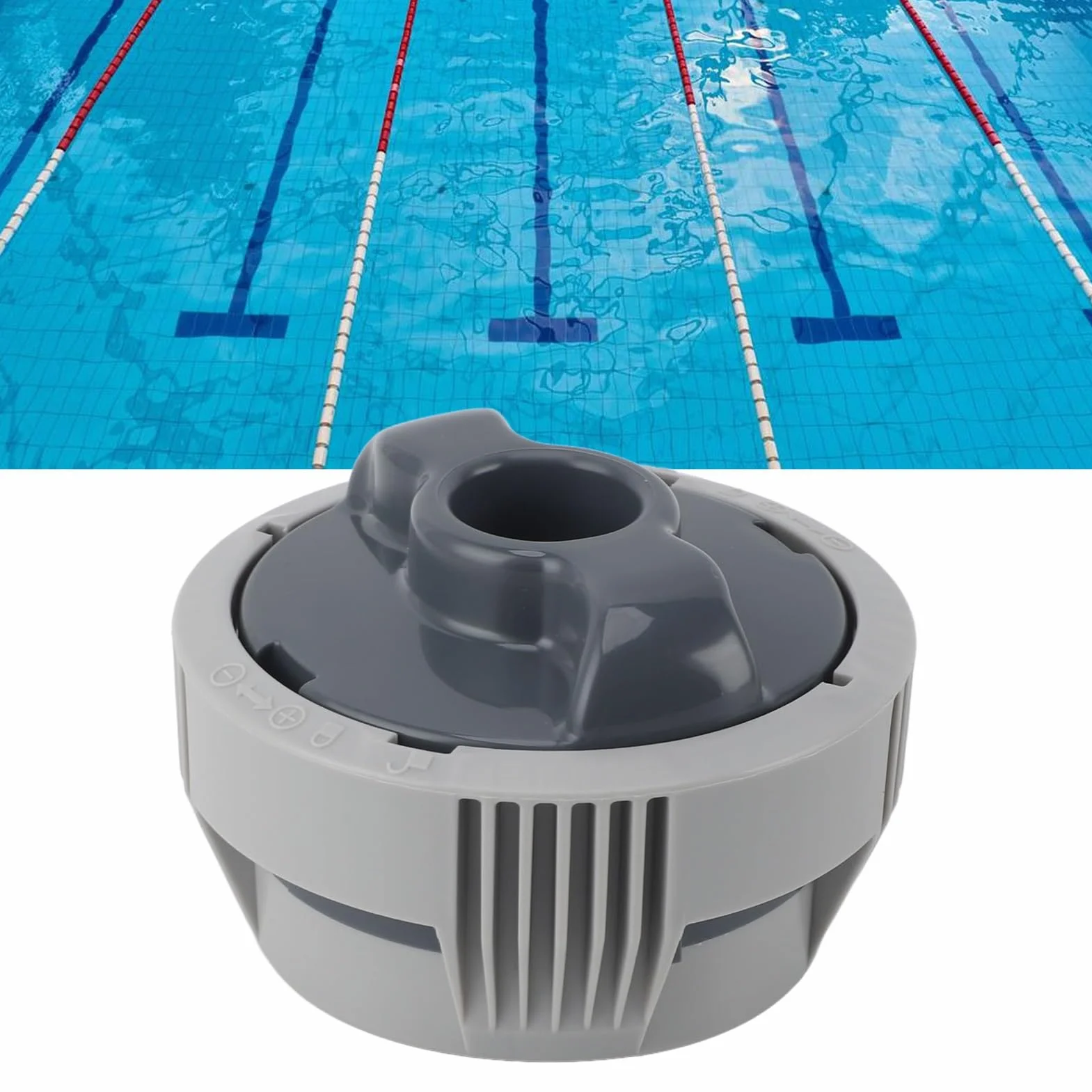 Distributeur de Chlore Chimique pour Piscine et Spa, Compatible P05345 P03821, ABS, 10,4 x 7,8 cm, Installation Facile, Purification d'eau