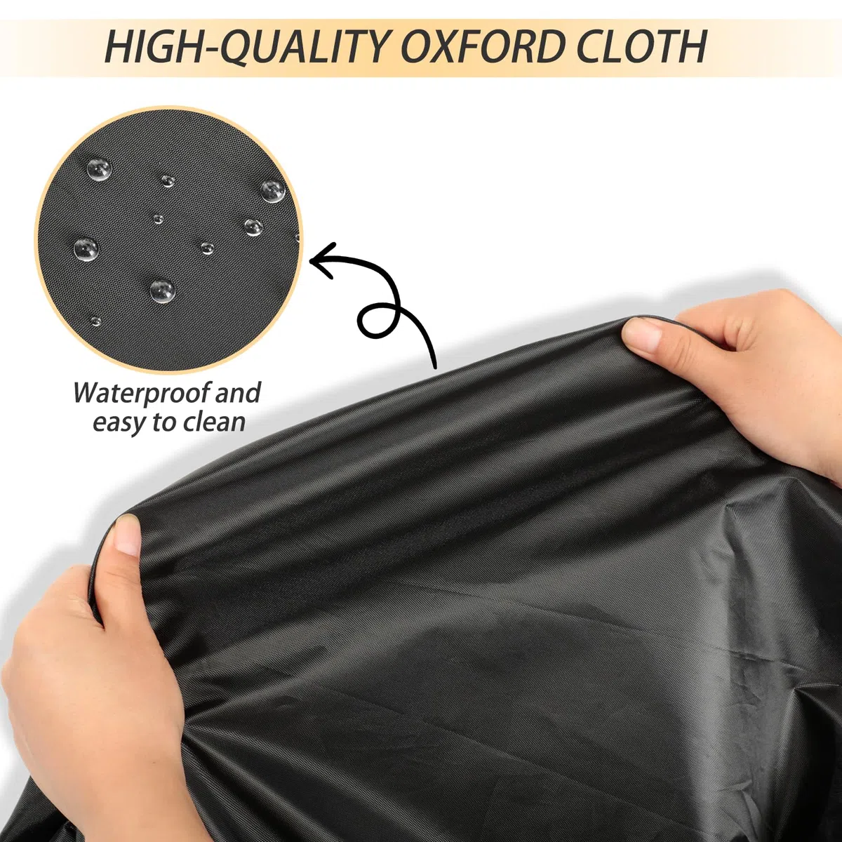 Cozary Housse de Chaise, Housse Chaise Exterieur pour Fauteuil Suspendu, 210D Oxford, Protection Contre UV/Pluie/Vent, avec Fermeture Étanche et Cordon de Serrage, Housses de Chaises,190*115cm, Noir