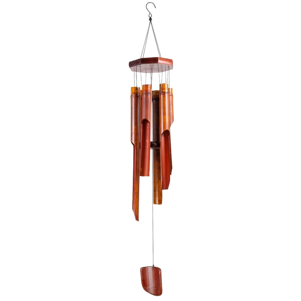 CIM Carillon - Bambou XL - Hauteur Totale: 103cm - Inclus Crochet de Suspension – Décoration résistant aux intempéries - Carillon du Vent