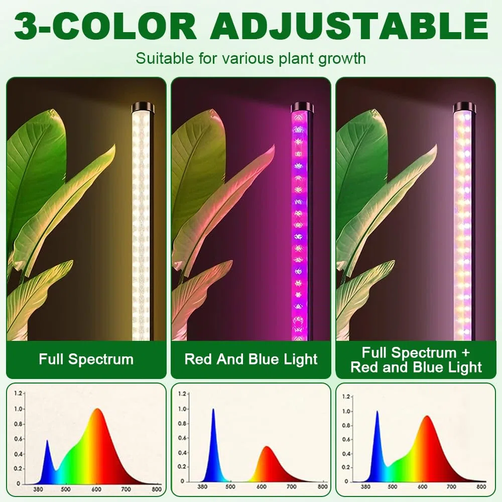 Lampe Plante Interieur, 243 LEDs Lampe Horticole Led Spectre Complet avec Minuterie et 3 Modes d'Éclairage, 45 W, Lumière de Croissance pour Plantes avec Base Ronde [Classe énergétique E]