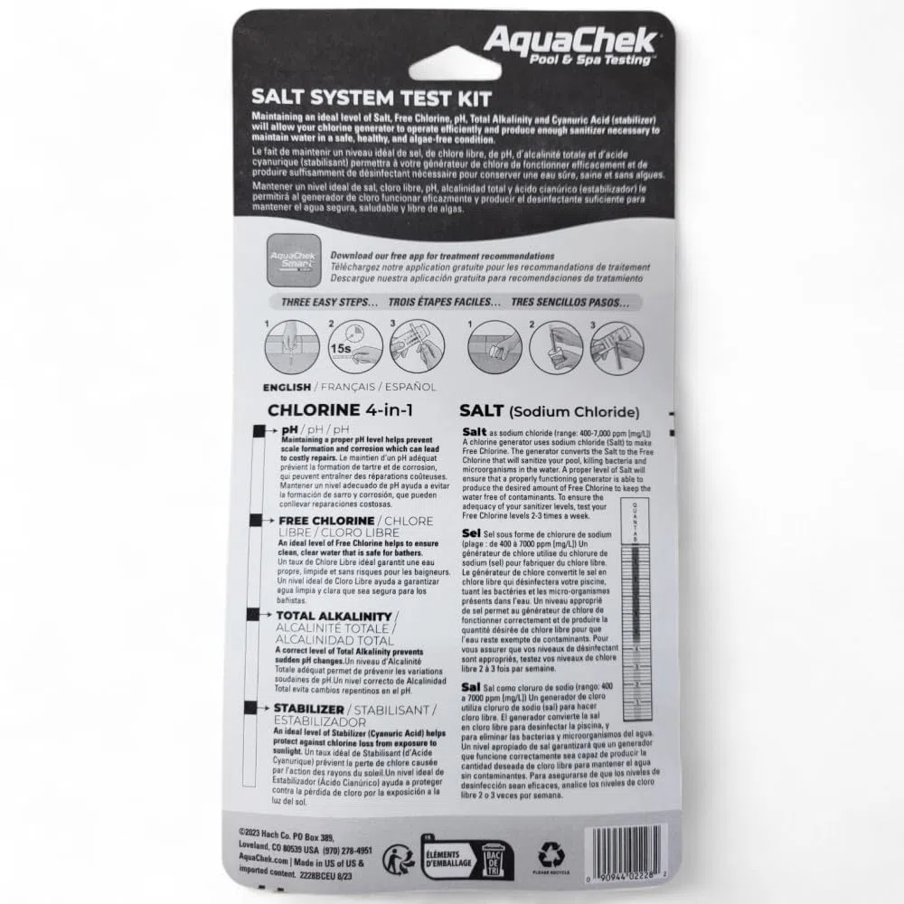 Kit complet AQUACHEK spécial électrolyse - 542228A