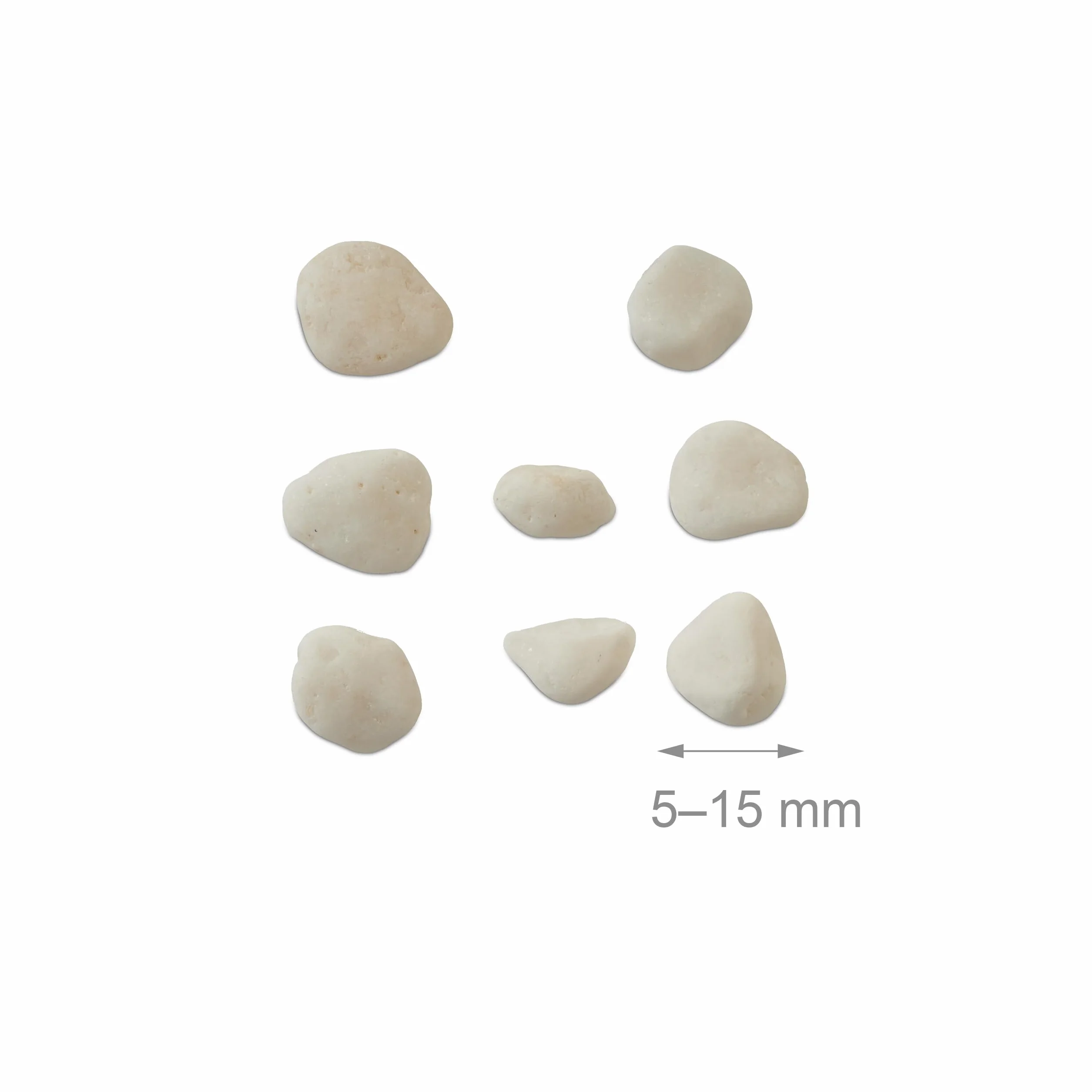 Relaxdays Gravier de marbre - 10 kg - Pierres décoratives de 5 à 15 mm - Galets de Jardin - Galets de Jardin - pour parterres de Fleurs - Gravier décoratif - Blanc