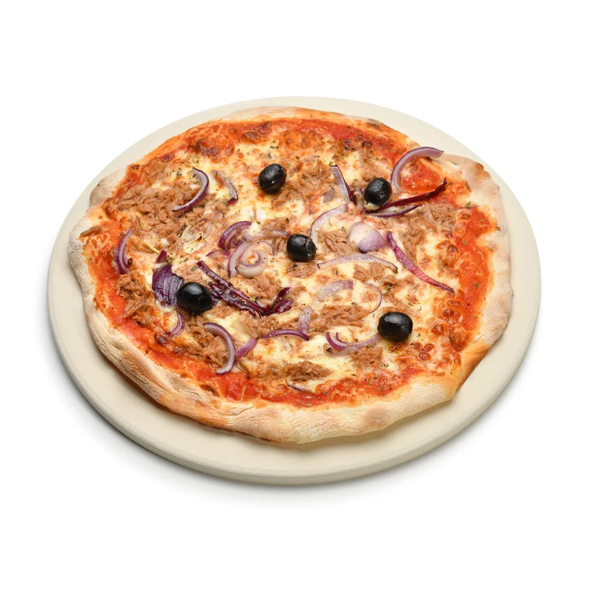 TAINO Plaque à pizza, diamètre 30 cm, ronde, pour four, pour barbecue au charbon de bois et au gaz