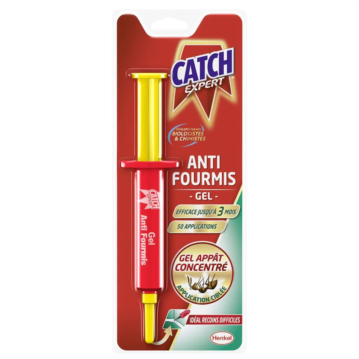 CATCH Lot de 3 Seringues 10 g Gel Anti-Fourmis