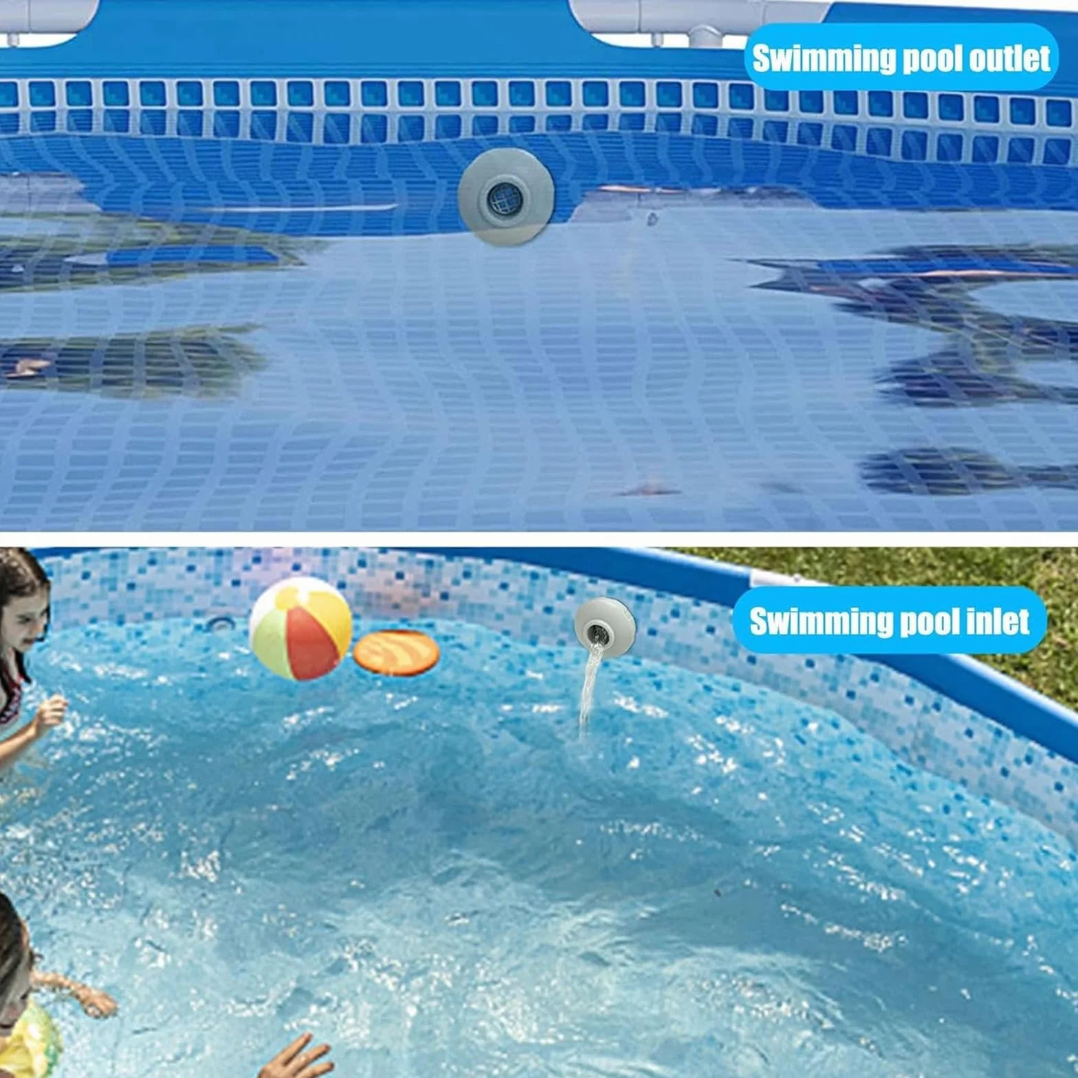 Crépine D'Entrée de Piscine,Connecteur de Crépine 32mm,Connecteur de Jet d'eau de Piscine,Accessoires de Piscine,Kit de Raccordement Piscine,pour Accessoires Piscine Hors Sol