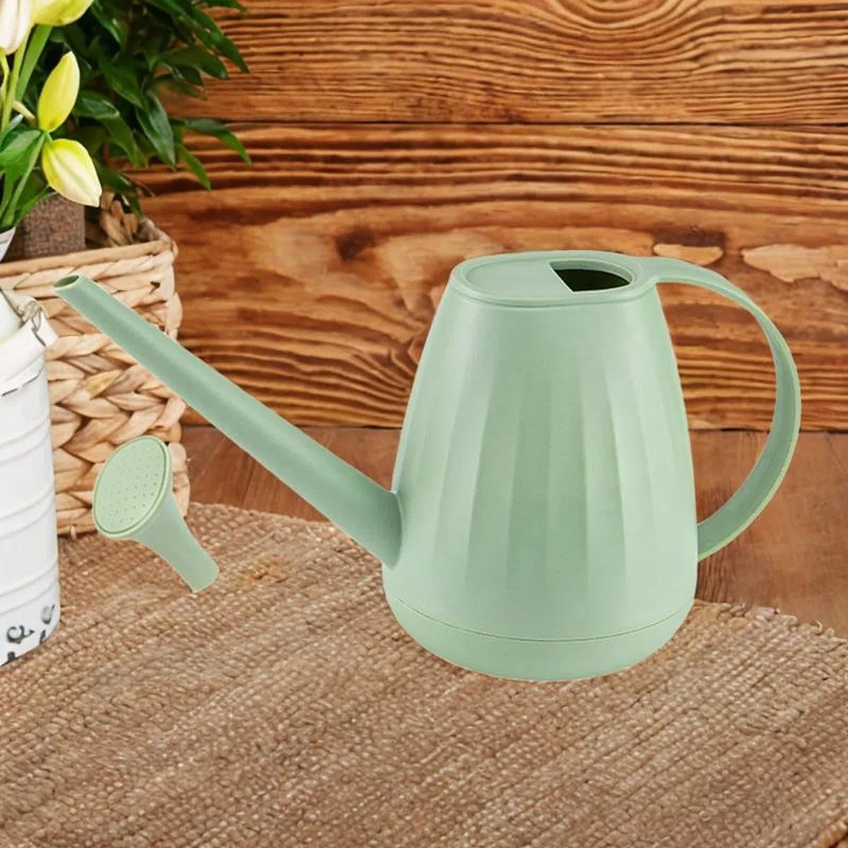 Arrosoir de 2 L, Arrosoir Jardin, Arrosoir Plante Interieur,Outils de Jardinage pour Arosoires D'intérieur, Arrosoir Léger avec Bec Long, pour Fleurs de Jardin, Les Plantes Succulentes, Vert