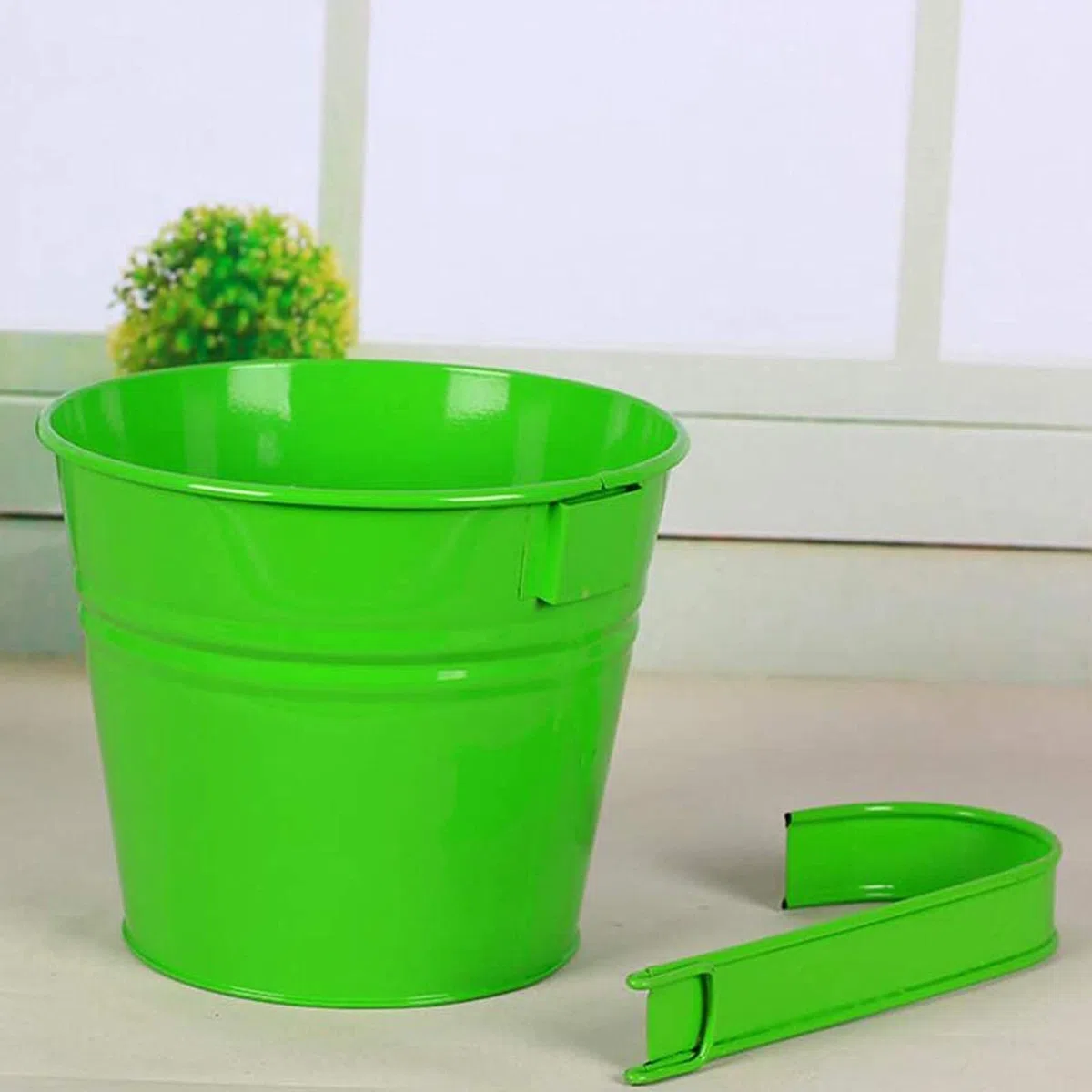Lot de 10 pots de fleurs suspendus - Multicolore - En métal - Avec poignée amovible - Pour fleurs, herbes, plantes succulentes - Lot de 10