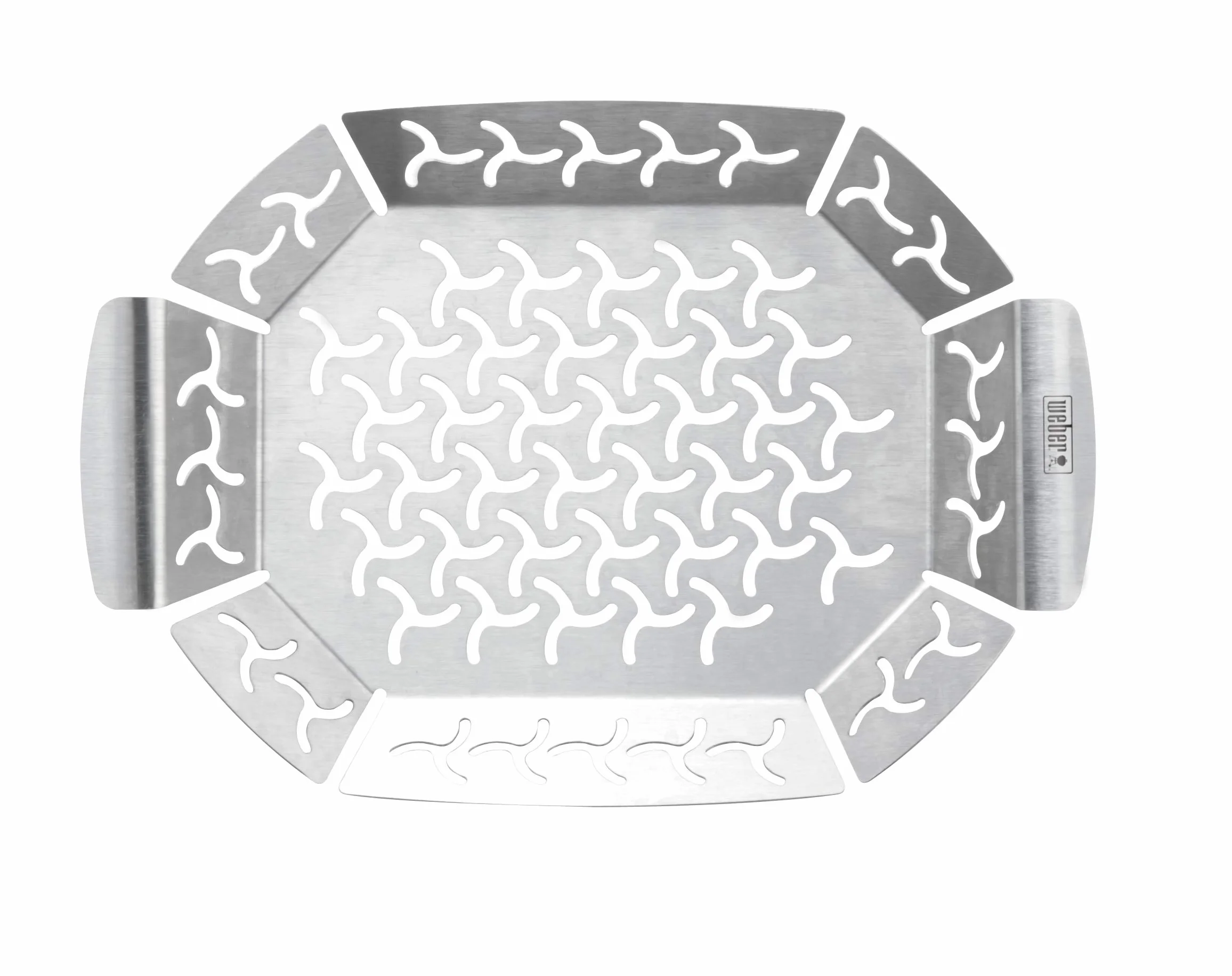 Weber Panier à Griller Premium - Petit (27 x 19cm), Panier à Griller en Acier Inoxydable, résistant à la Chaleur, Passe au Lave-Vaisselle, adapté à Tous Types de barbecues - Argent (6677)