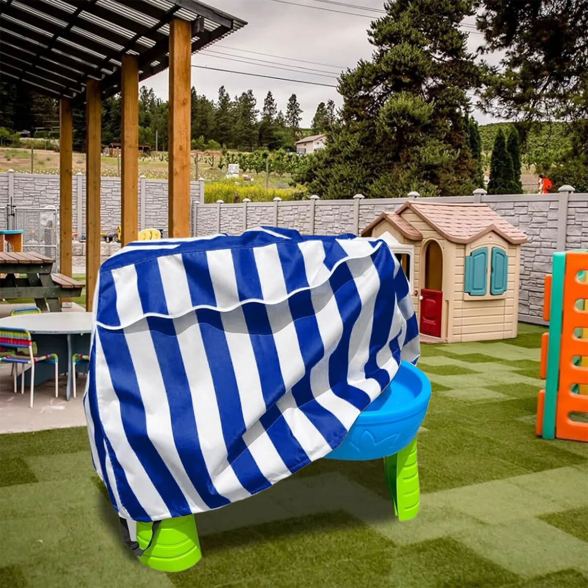 Housse De Table d'eau pour - Housse Imperméable Et Durable | Step-2 Protection De Table avec Irrigateur De Douche Pluie | Couvertures De Tables d'eau D'extérieur - Accessor