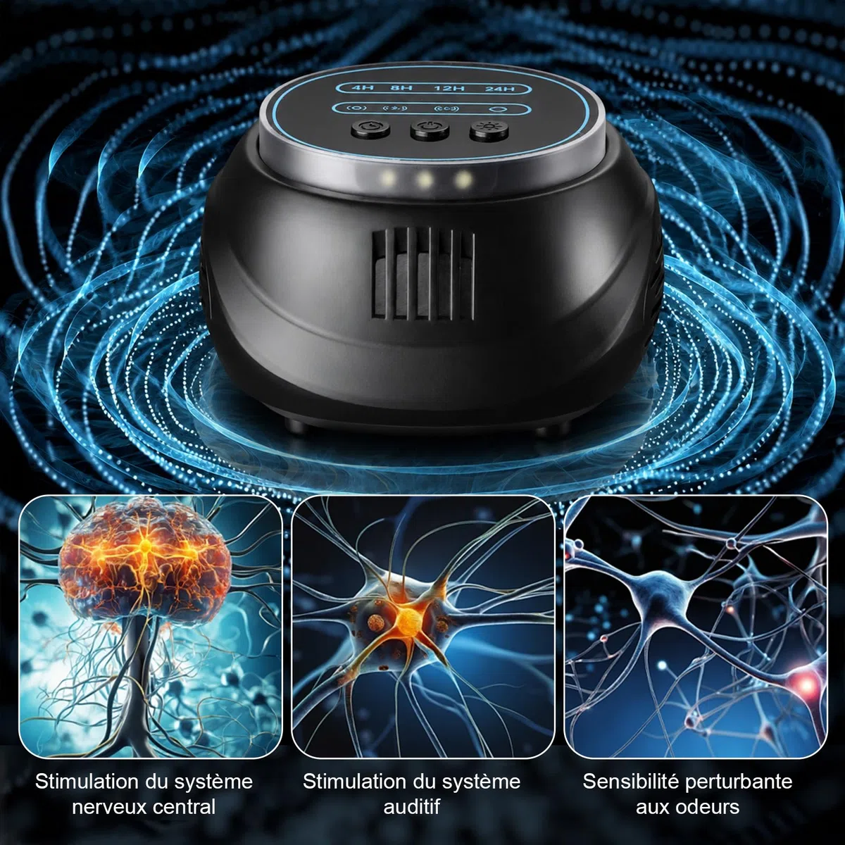 Ultrason Souris et Rats- Contre Les Insectes avec 4 Modes - Repulsif Souris à 360 Degrés - Prévient et Repousse Les écureuilsrats Souris FouineDomestiques Loirs Belettes et Autres Rongeurs(Noir)
