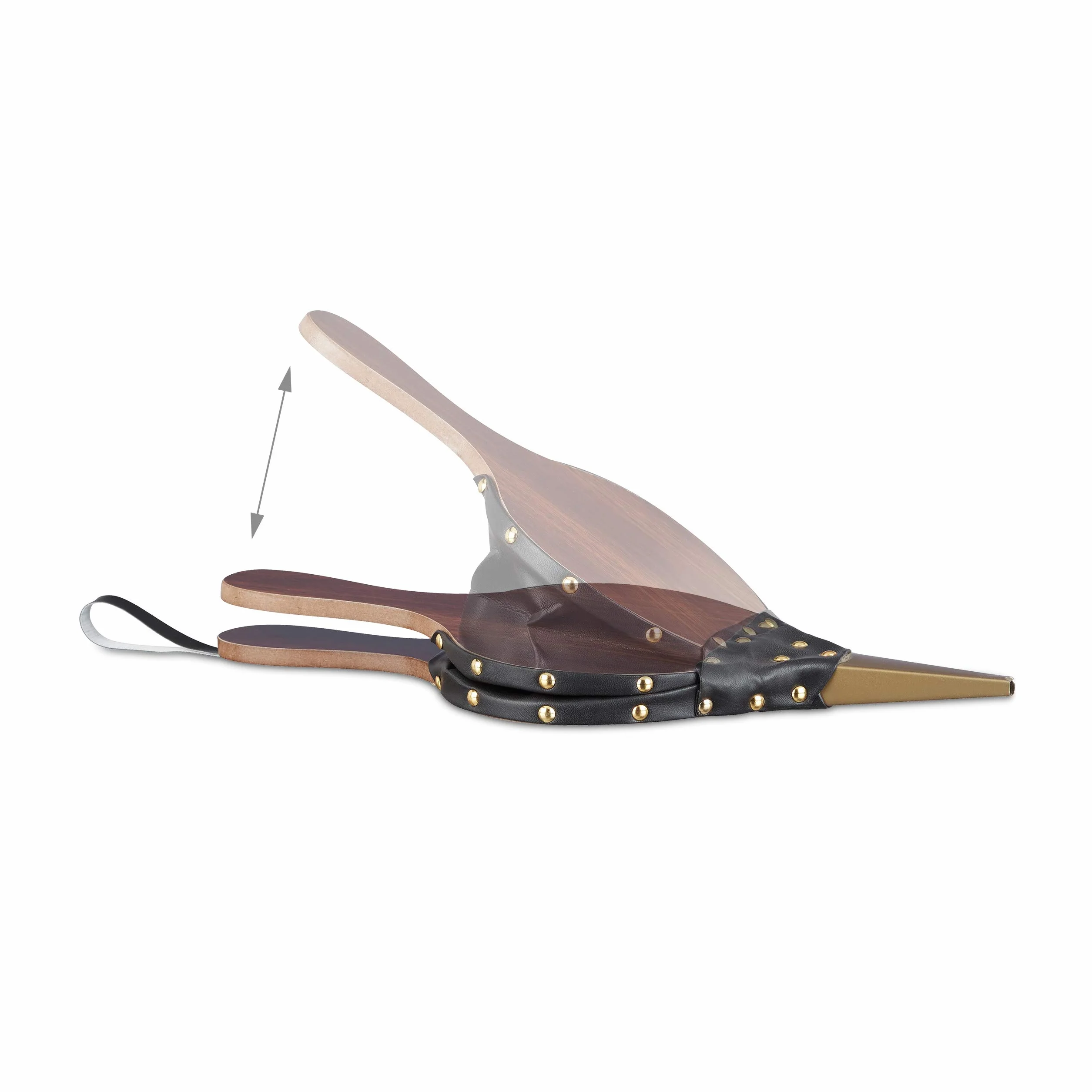 Relaxdays 10023287 Soufflet Grill Four Accessoires cheminée gonfleur Bois Poire à air, Fer, Brun, Noir/Marron, 2,5 x 17,5 x 39,5