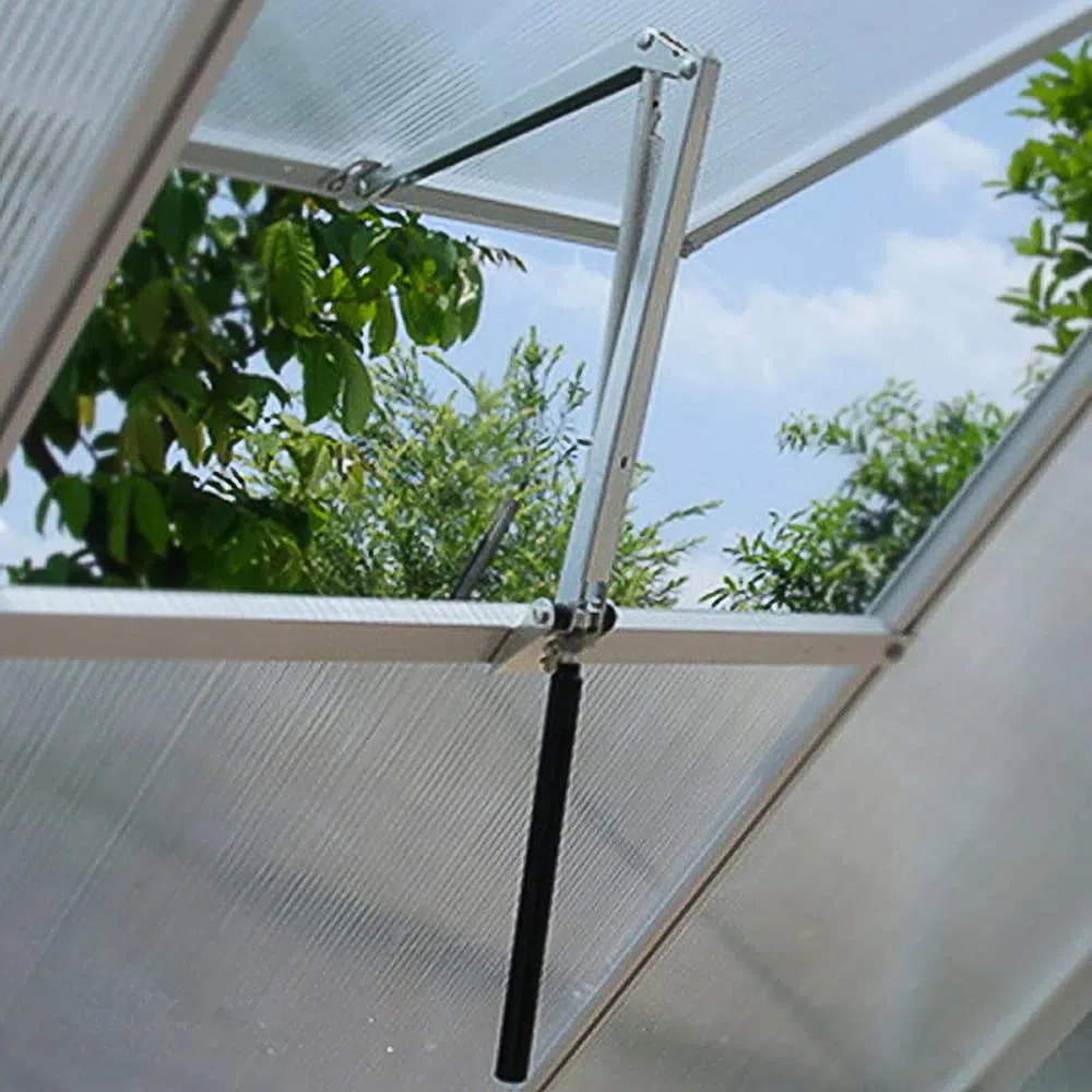 Eulenke Ouvre-fenêtre automatique simple ressort pour serre abri de jardin serre entraînement fenêtre hauteur de levage 45 cm, contrôle de la température ouverture jusqu'à 7 kg, acier galvanisé (1