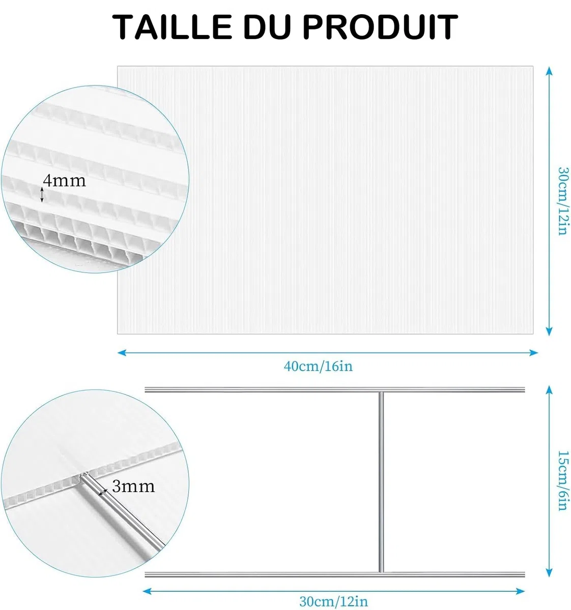 20 Pièces Panneaux de Jardin Blancs avec Piquets – Panneaux Extérieurs en Plastique Alvéolaire 41 x 30 cm avec Supports Métalliques en H, pour Location, Vide-Grenier, Fléchage, Mariage, Fête