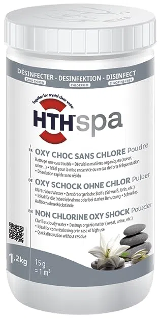 HTH Spa Oxy Shock sans Chlore, Traitement Choc sans Chlore pour Jacuzzi