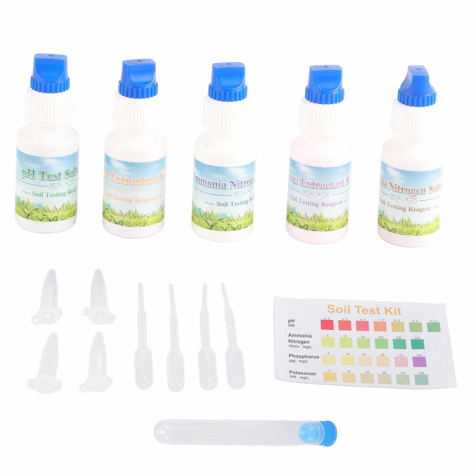 Kit de Test de Sol PH NPK, Mesure Rapide, Conception Universelle, Facile à Utiliser, Kit Complet, Largement Applicable pour Les Fleurs, Les Légumes, Les Arbres
