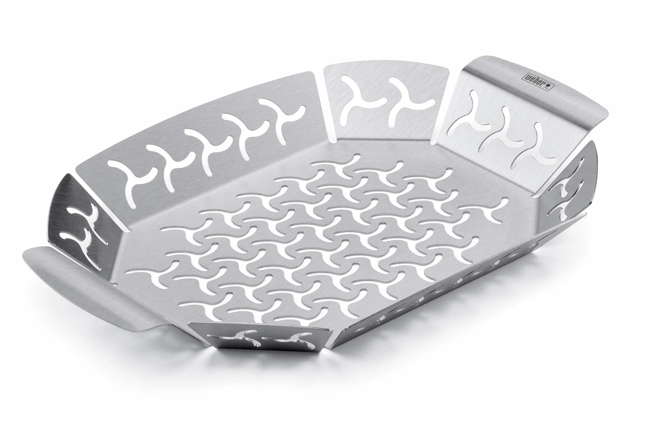 Weber Panier à Griller Premium - Petit (27 x 19cm), Panier à Griller en Acier Inoxydable, résistant à la Chaleur, Passe au Lave-Vaisselle, adapté à Tous Types de barbecues - Argent (6677)