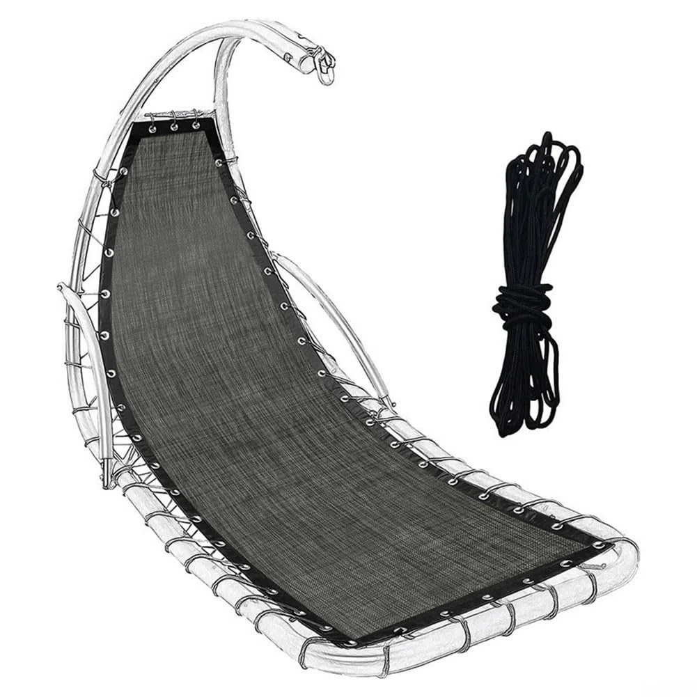 Tissu de rechange pour balançoire suspendue en textilène, taille adaptée à divers modèles, améliore l’utilisation de la chaise dans le jardin ou sur la terrasse (gris noirâtre A)