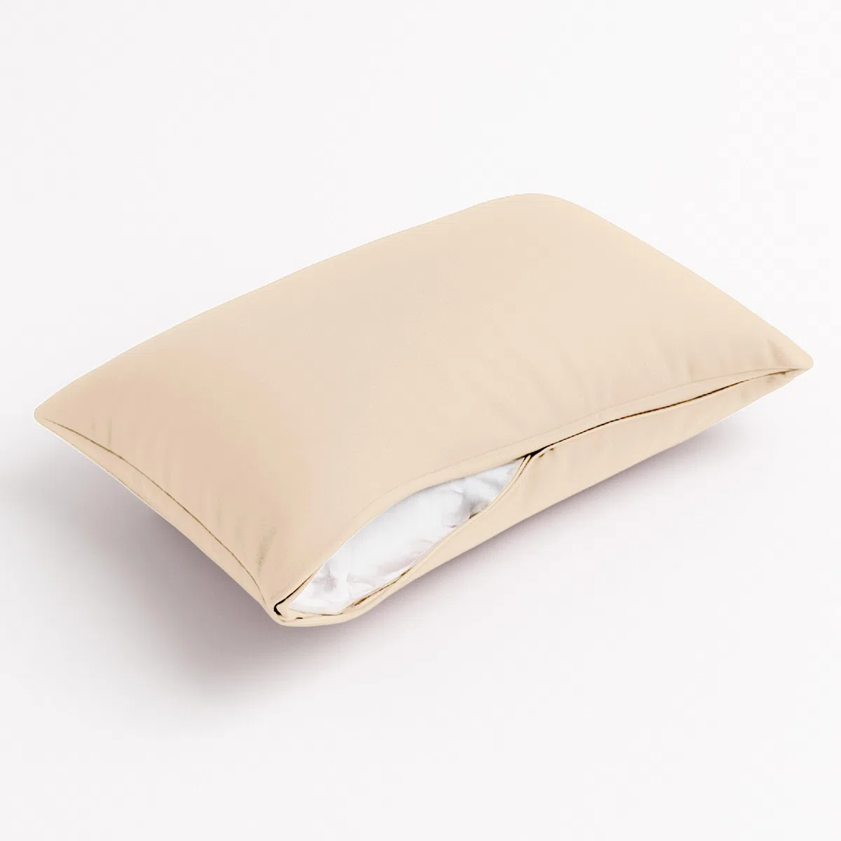 Coussin de décoration extérieur 60x35 cm, Lot de 2 – Déhoussable, déperlant, Anti-UV, pour Fauteuil ou canapé de Jardin – Beige