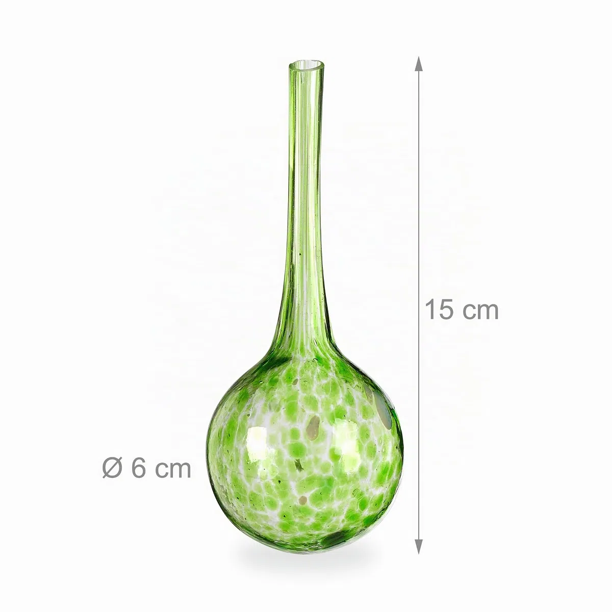 Relaxdays Bulle d’arrosage pour Vos Plantes, en lot Pratique de 4, en Verre, H x D : 15 x 6 cm, Verte