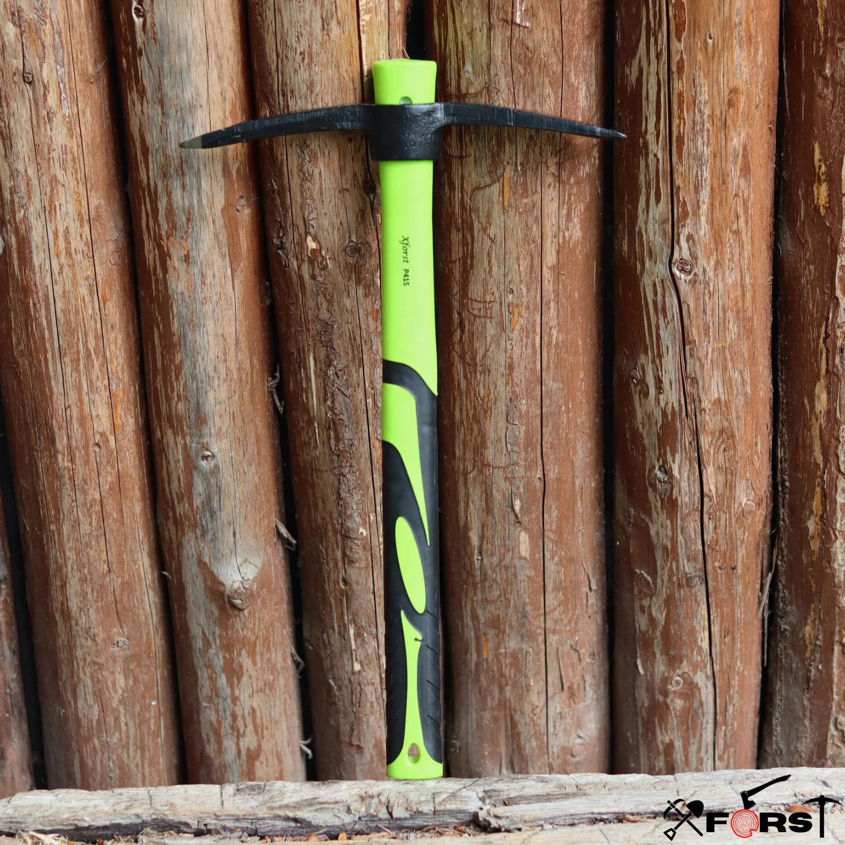 Xforst X-PF40N Pioche de Jardin 40cm – Mini Pioche à Manche en Fibre de Verre & Tête en Acier Forgé Carbone – Outil de Jardinage, Désherbage & Camping