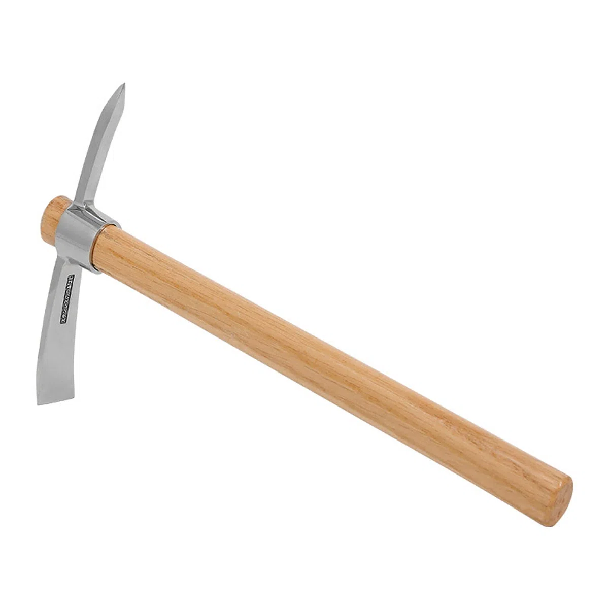 Mini pioche pointue en acier inoxydable avec poignée en bois, multifonction, pour creuser, briser la glace, désherber, planter, transplanter et ameublir le sol